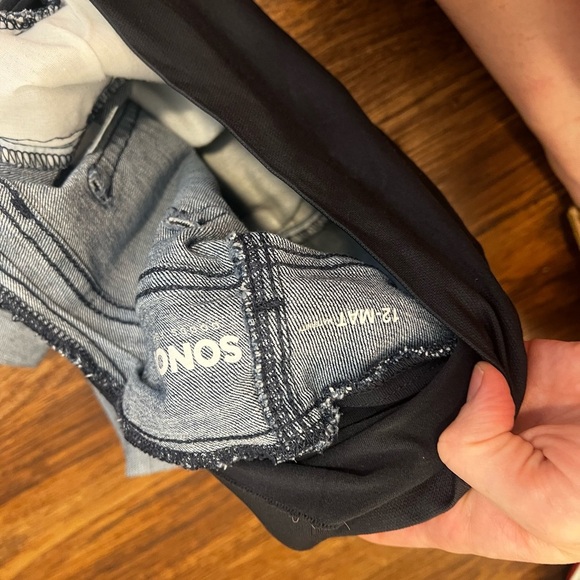 maternity denim shorts set - Picture 4 of 7